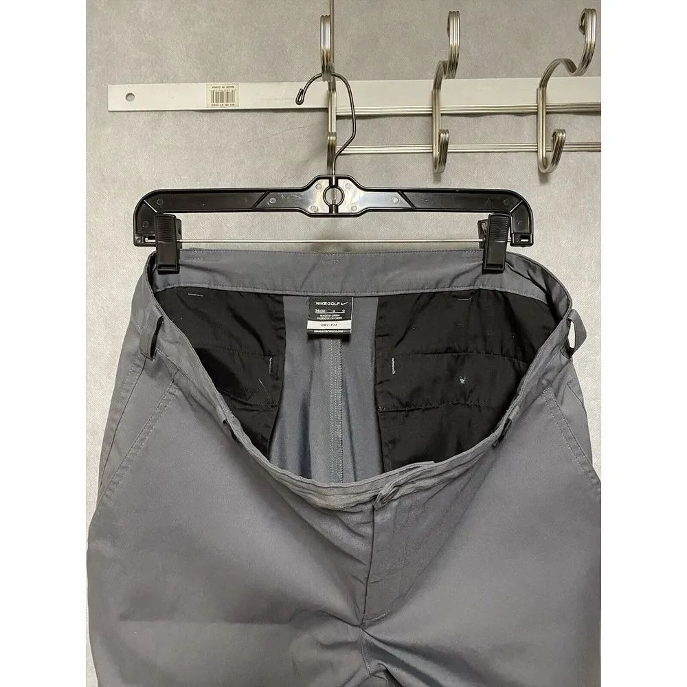 Nike Golf Pants Men 34 X30 Gray Chino Performance Active Outdoor Dri Fit Stretch